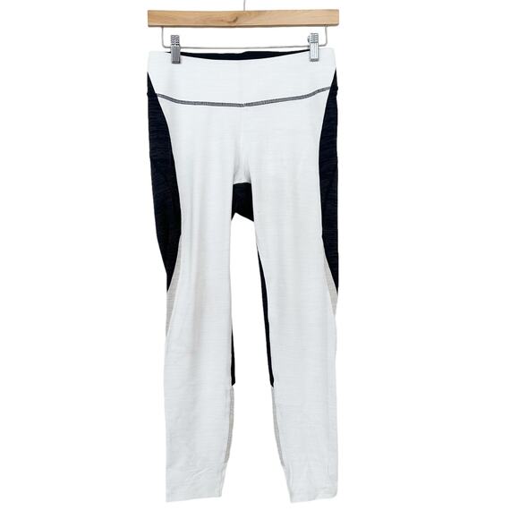 Outdoor Voices White Gray Color Block Leggings Sz M - Picture 5 of 5